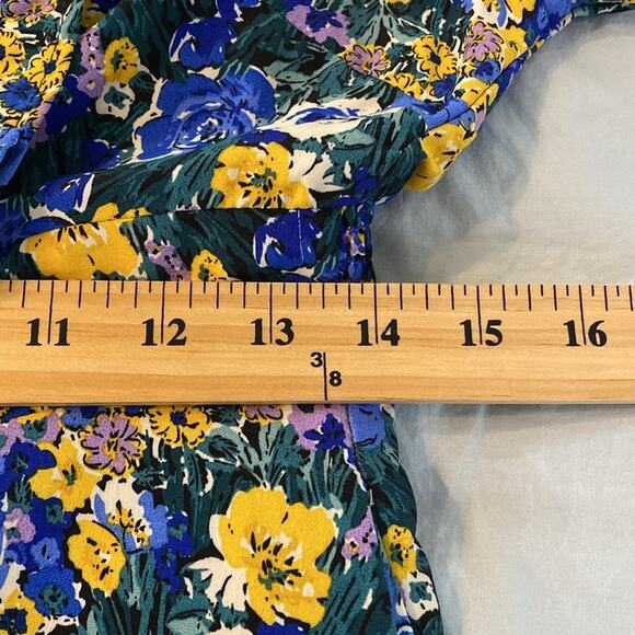 Melloday Blue Floral Tiered V-Neck Maxi Dress Size XS - Picture 6 of 9